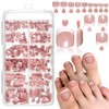 Uñas postizas francesas para los pies - 120 piezas de