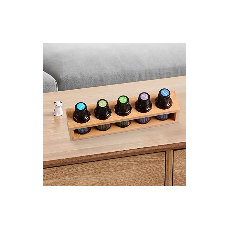 Natural Aroma Oil Stand, Natural Bamboo Essential Oil Holder for