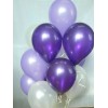 Qualatex Purple Balloons,Dark, Light Purple and White Shower Decorations Birthday