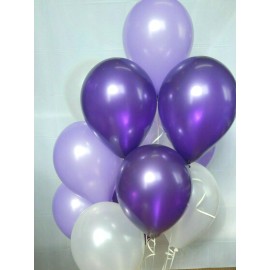 Qualatex Purple Balloons,Dark, Light Purple and White Shower Decorations Birthday Party