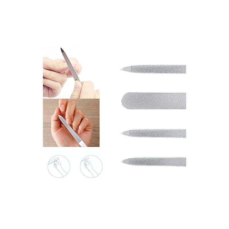 5 limas de uñas de diamante de doble cara de