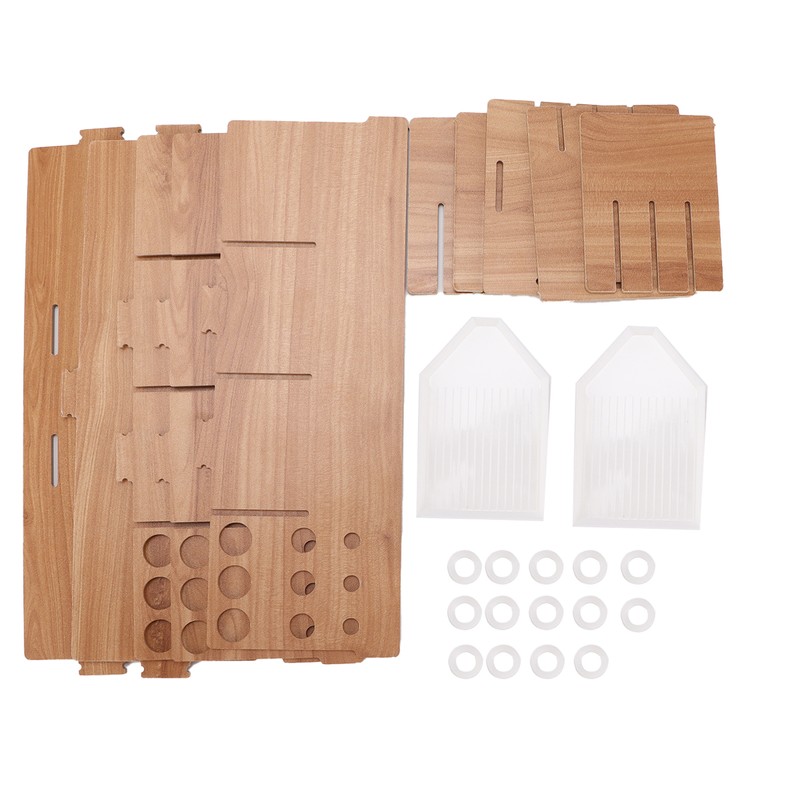 Rhinestone Drawing Tray Easy Install MultiLayer Synthetic Wood Storage Organizer