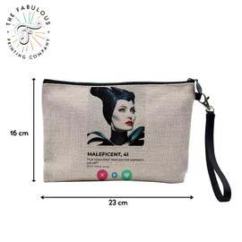 Canvas Bag - Evil Beauty in The Wood Social Network Meeting Love - Linen Look Cosmetic Bag - Toiletry Bag - 23.5 x 15 cm, Maleficent, 23.5 x 15 cm, Cosmetic Bag, Maleficent, Cosmetic bag
