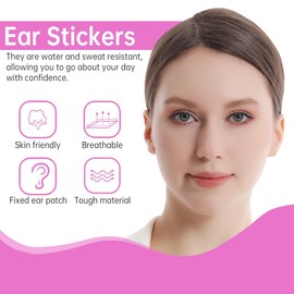 Cosmetic Ear Corrector for Big Ears - 30PCS Waterproof Ear Stickers to Solve Prominent Ears Problem | Invisible Clear Support Patches for Adults | Painless & Discreet Aesthetic Solution