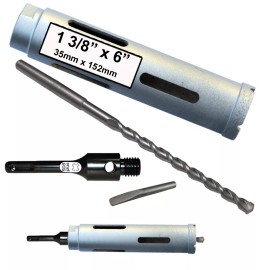 Another Amazing Product USA Diamond Core Drill Bit 1 3/8" x 6" with SDS Plus Adaptor and TCT Pilot Drill Bit