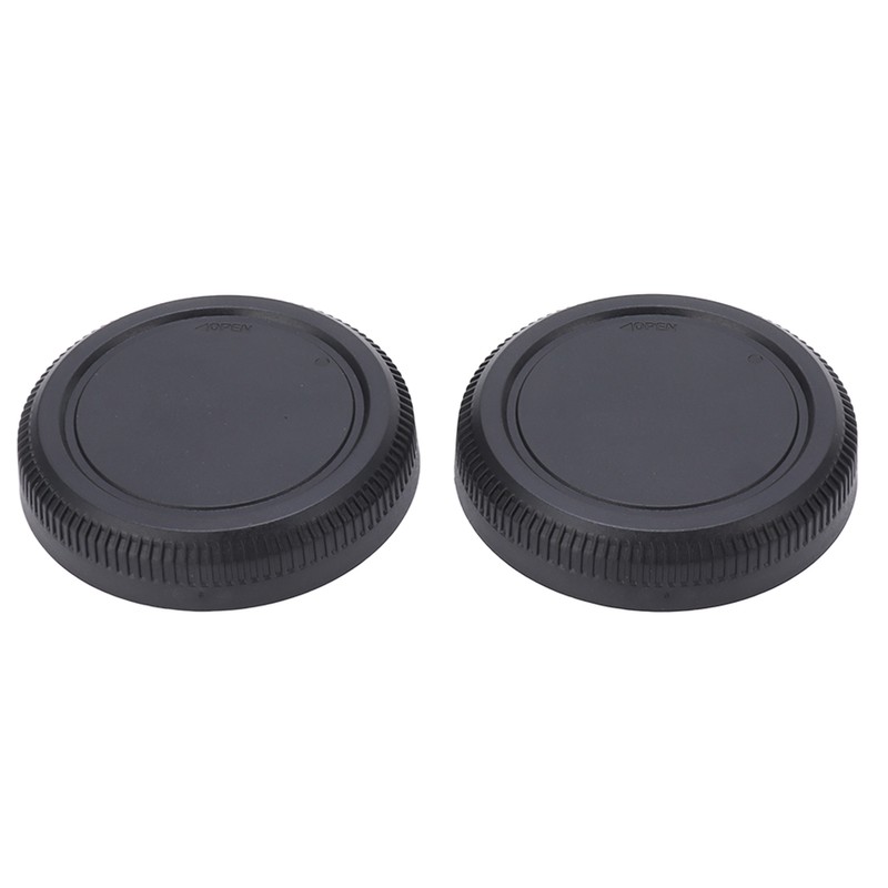 2PCS Lens Rear Caps ABS Plastic Snap On Lens Back