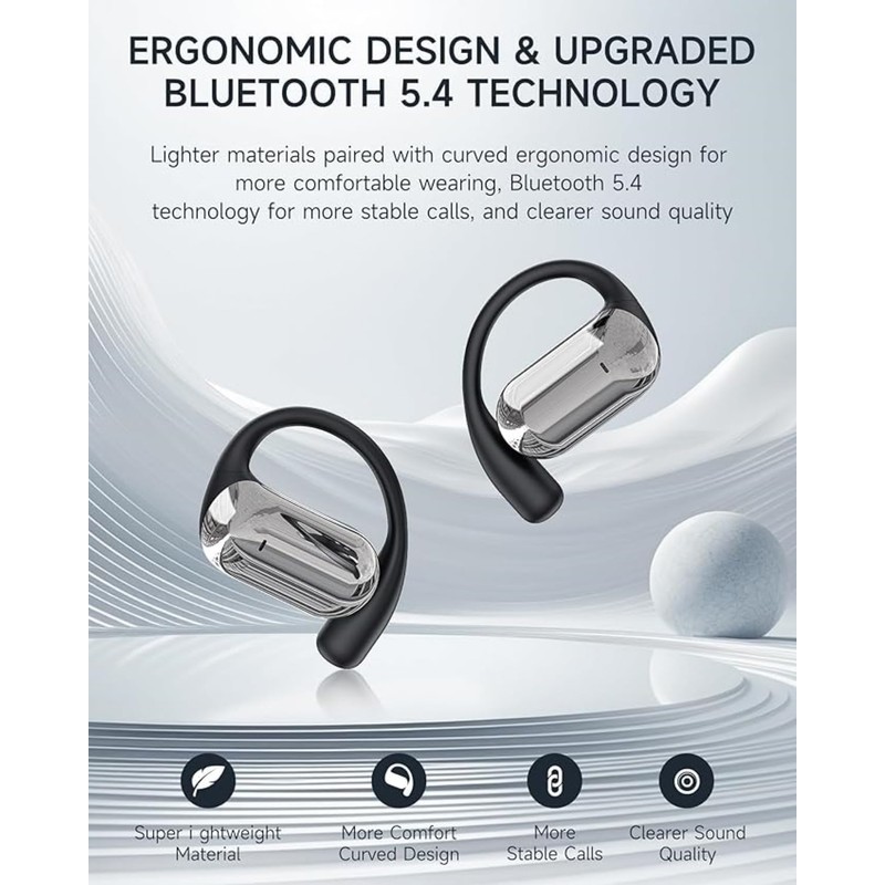 Next Destination Wireless Bluetooth 5.4 Sports Headphones with Hook Q16S