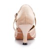 Minishion Women's Closed Toe Dance Heels Comfortable Ballroom Dancing Pumps