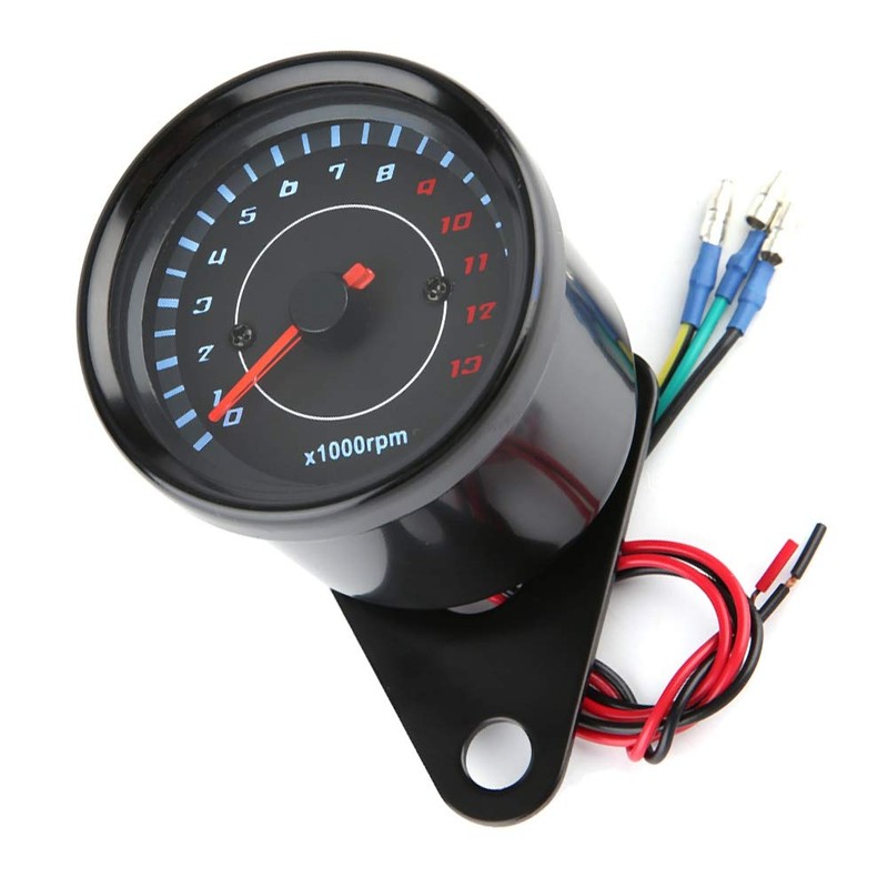 Motorcycle Electronic Tachometer, DC 12V Universal Motorcycle Electronic Tach Meter