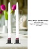6Pcs Black Taper Candle Holder Matte Candle Candlestick Holder Stand