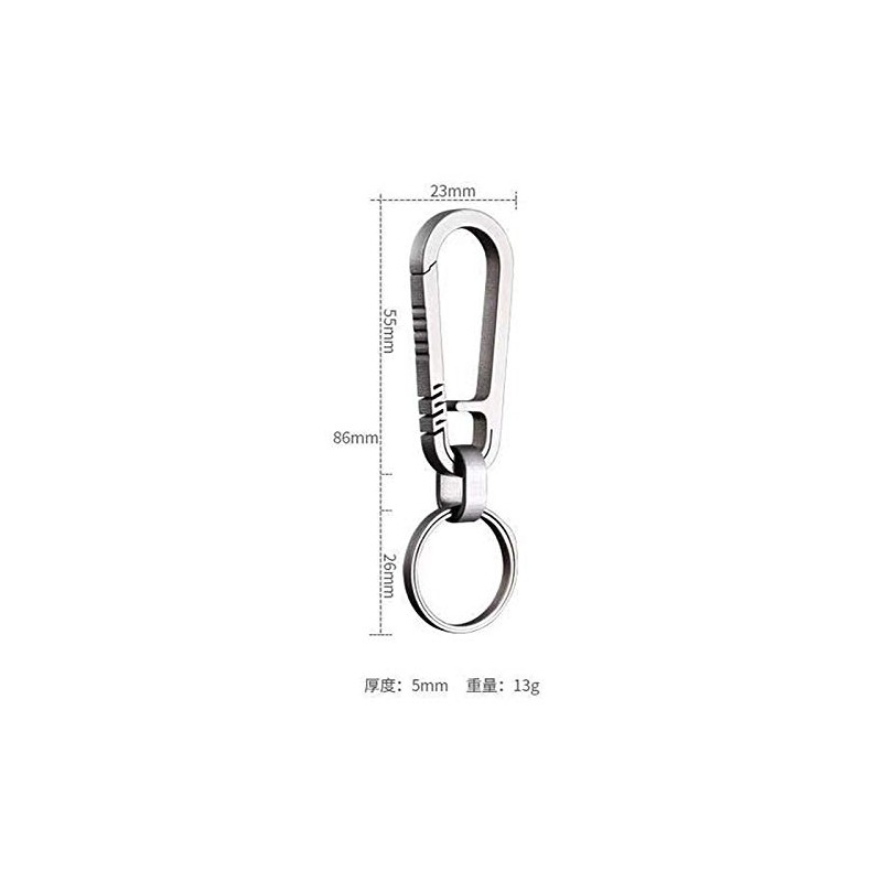 AIXUAN TC4 Titanium Alloy Key Holder with Carabiner Key Ring,