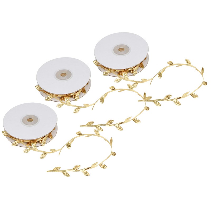 3 Roll Artificial Leaves Vine DIY Kindergarten Craft Wedding Decoration