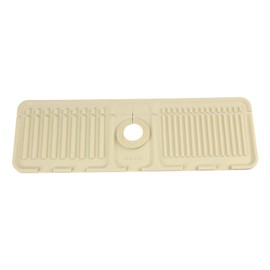 Silicone Kitchen Sink Auto Drain Organizer, 11.2''*6'' Kitchen Countertop and Sink Splash Guard, Sink Draining Pad Behind Faucet, Ideal for Home Cooks, Bakers, And Anyone Who Spends Time