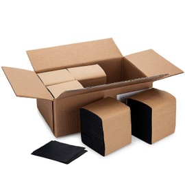 Paterson Paper Black Paper Beverage/Cocktail Napkins Premium Bulk (2 Ply, Embossed Edge, 9" x 9" - 1000/Case)