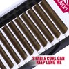 FADVAN Brown Volume Eyelash Extensions 0.07mm D Curl, 8-14mm Mixed
