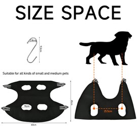 BUYGOO Pet Grooming Hammock for Dogs & Cats, Dog Sling for Grooming, Dog Grooming Harness, Breathable Dog Hammock Restraint Bag, Pet Nail Clip Bag for Grooming/Bathing/Nail Cutting/Ear/Eye Care (S)