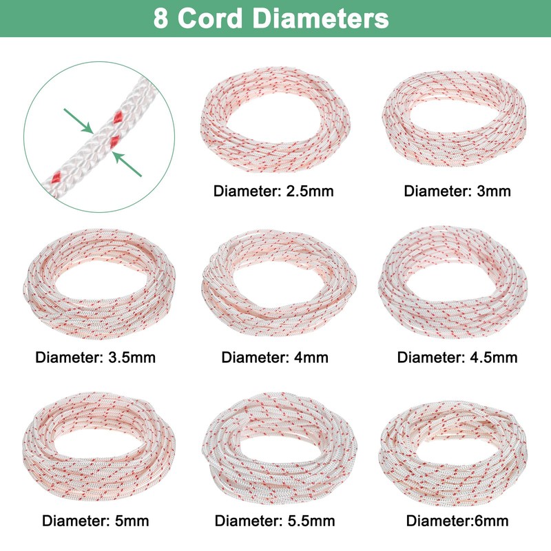 M METERXITY Recoil Starter Rope Pull Cord 5mm 10m Pull