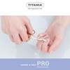 TITANIA Solingen Cuticle Scissors with Thin Tip (Gold-Plated, 9.5 cm)