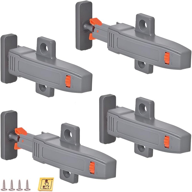 Self-Closing Push to Open Cabinet Hardware CBRIVE 4 Pack Push