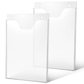 STOBOK 2 Pcs A4 Catalog Stand Vertical Acrylic Wall Hanging Information Rack Mail Organizer Wall Magazine Wall Holder Clear Acrylic Wall Document Holder Vertical File Holder Brochure Stand Easy to