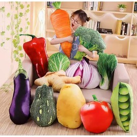 3D Cute  Throw Pillow Vegetables Sofa Bed Decorative - Colour: Cabbage 18inches