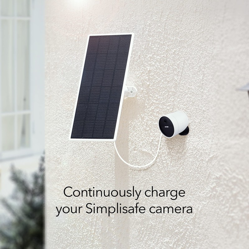 Wasserstein Solar Panel for SimpliSafe Wireless Outdoor Security Camera -
