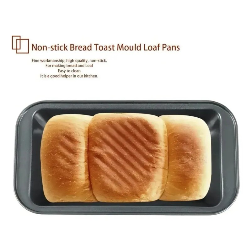Set 3 Pzs Molde Para Panque Pan De Caja Antiadherente