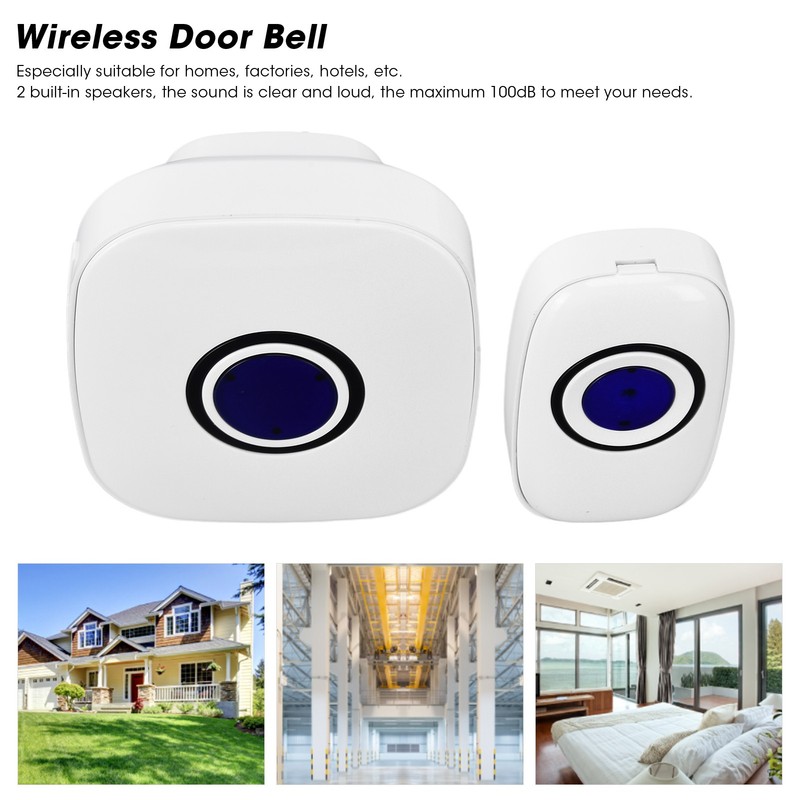 Smart Wireless Doorbell Plugin 38 Music 4 Levels Adjustable Volume