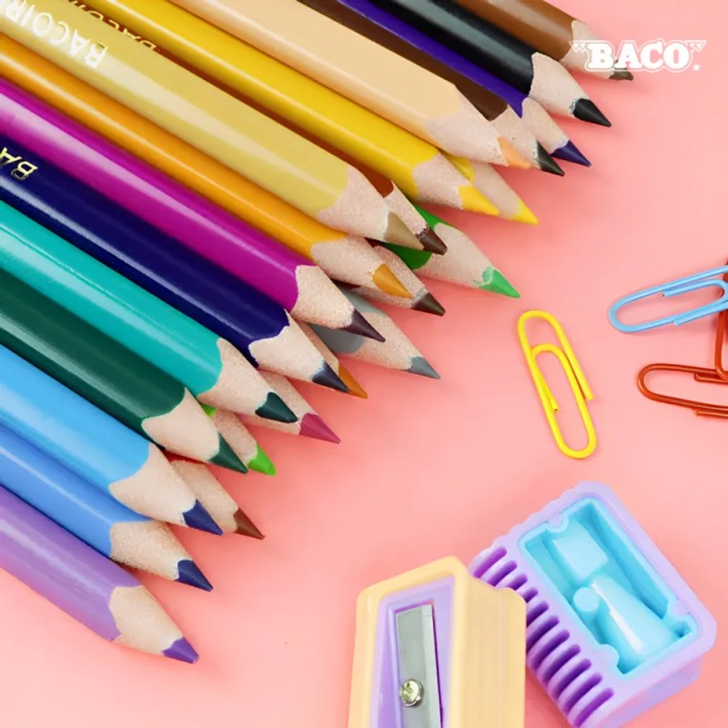 Baco | Bacoiris Jumbo Triangulares Punta 3.3mm - 24 Colores