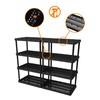 Gracious Living XL Storage Shelving, Heavy-Duty Knect-A-Shelf, 4 Shelves, Black