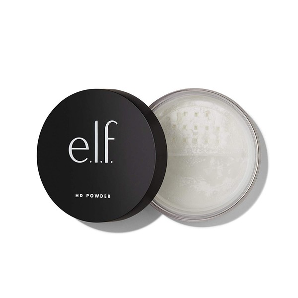 e.l.f. Cosmetics High Definition Powder Loose Powder, Lightweight, Long Lasting Creates Soft Focus Effect, Masks Fine Lines and Imperfections Sheer, Radiant Finish 0.28 Oz (83331)