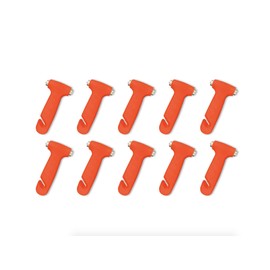 Emergency Auto Escape - Window Hammer & Seat Belt Cutter Tool - Free Yourself & Loved Ones from A Burning Or Sinking Car (Orange Premium, 10)