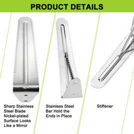 YOWPSY 41in Grass Whip with Double-Edged Stainless Steel Blade, Manual Weed Whacker, Swing Blade Grass Cutter & Weed Sling Blade for Tall Grass and Overgrown Weeds, Stainless Steel Reinforcement Bar.