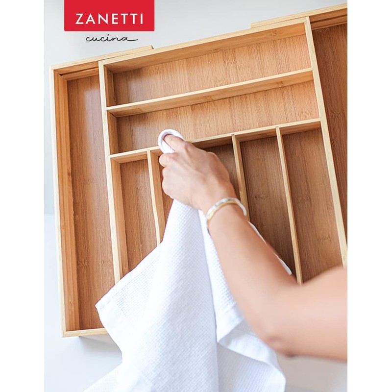 Zanetti - Bandeja para Cubiertos Expandible - 8 compartimentos -