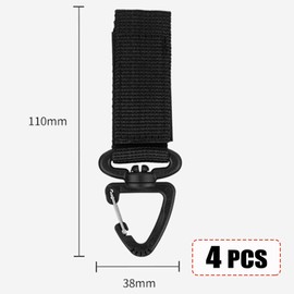 Tactical Belt Key Holder Molle Keychain Belt Clip Webbing Buckle Strap Belt Key Ring Keychain Hook for Backpacking Outdoor Camping Hiking