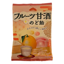 Senjaku Fruit Amasake Nodoame Throat Candy - Yuzu & Peach Flavor  1.7oz (3 Pack)