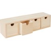 VBS Drawer Box with 4 Drawers, Pine Wood, Approx. 31