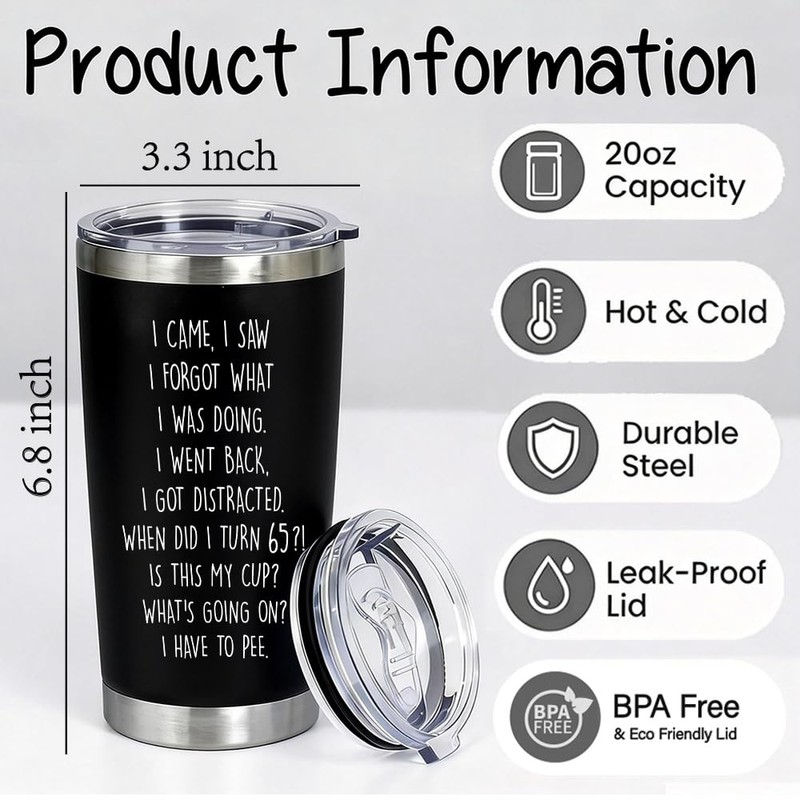 Funny 65th Birthday Gifts for Men, 65 Year Old Birthday