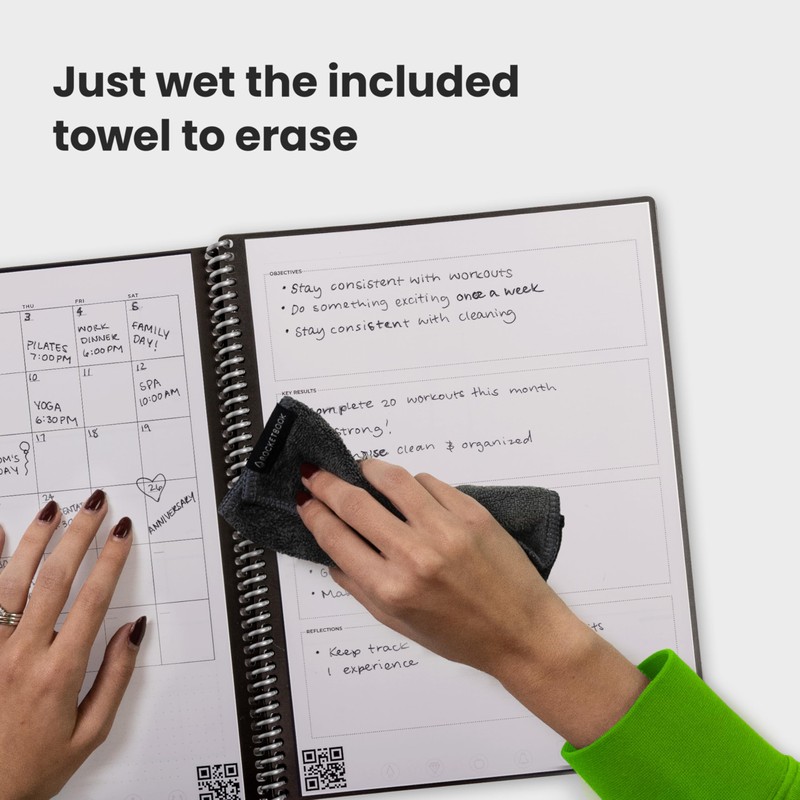 Rocketbook Fusion Reusable Undated Productivity Planner, Executive Size 15 cm