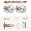GOBEKOR 8 Pack Brushed Nickel Privacy Door Knobs Stainless Steel