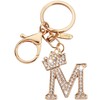 [Looking] Women Keychain Cute Stylish Alphabet Key Ring Pink Initial