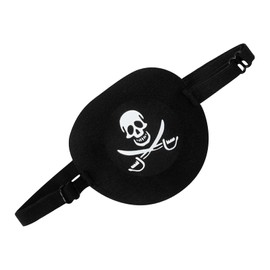 Pirate Eye Patch for Adults & Kids, Adjustable Buckle Reusable Monocular Eye Mask, Black Eyepatch for Men & Women, Halloween Costume Accessories for Pirate Costume Mens Womens
