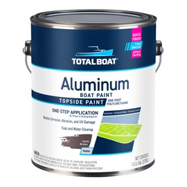 TotalBoat Aluminum Boat Paint | Durable, Fast-Drying Marine Paint for Canoes, Jon Boats, Dinghies, Pontoons, Hunting Blinds, and Trailers | Earth Brown, Gallon