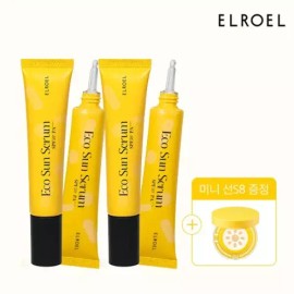 ELROEL 에코 선세럼2+미니선쿠션1 Eco Sun Serum 2 + Mini Sun Cushion 1 [[0001]Basic Product]
