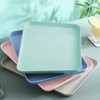 2Pcs Unbreakable Serving Tray Decorative Tray Wheat Straw, 13.7 x