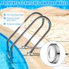 Otoolling 8 Pcs Pool Ladder Escutcheon Plates Stainless Steel Cover