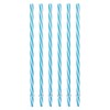 Sunshine Mason Co. Plastic Reusable Drinking Straws 6 Pieces, Blue