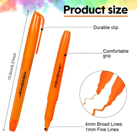 Thenshop 480 Pcs Highlighter Assorted Colors Bulk for Classroom Colorful Highlighter Markers Pack Chisel Tip Fluorescent Pens for Office School Teacher Supplies