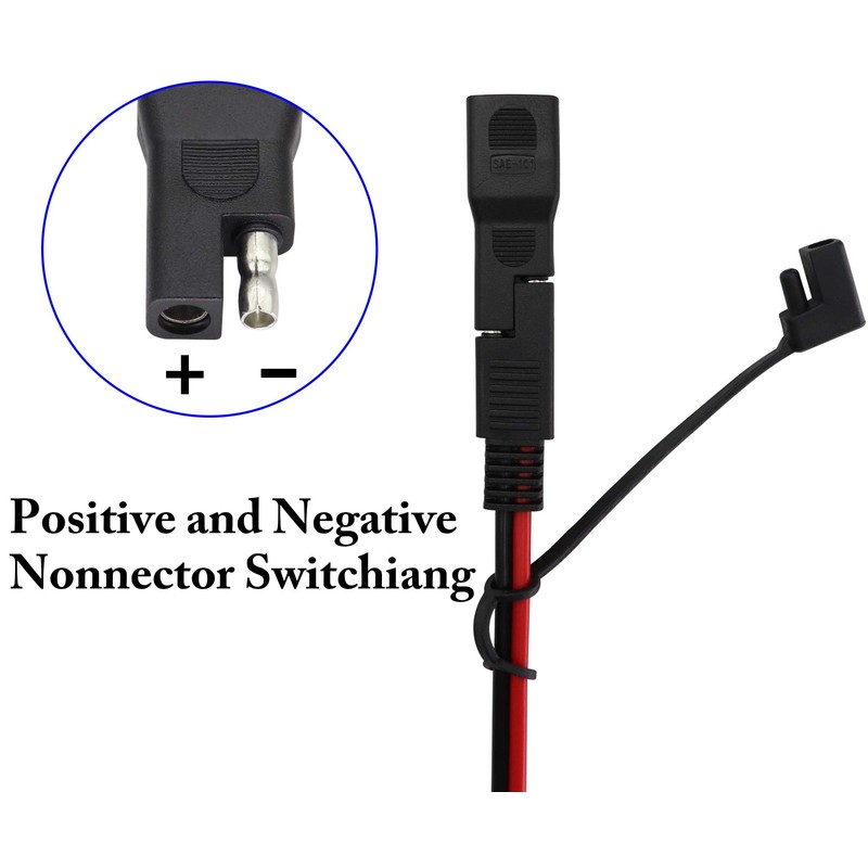 zdyCGTime SAE to SAE Polarity Reverse Adapter 2Pin SAE Connector