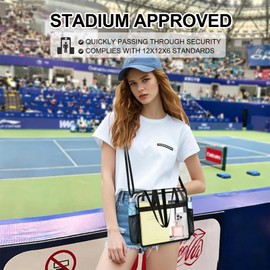UEASE Clear Bag for Stadium Events 12×6×12 Clear Tote Bag for Concert,Sport,Festival